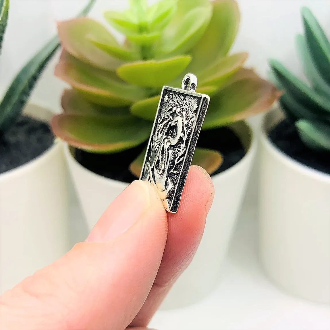 1, 4, 20 or 50 Pieces: Antique Silver Witchy Hecate Pendant