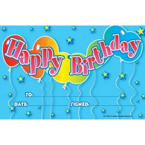 (12 Pk) Birthday Awards 25 Per Pk