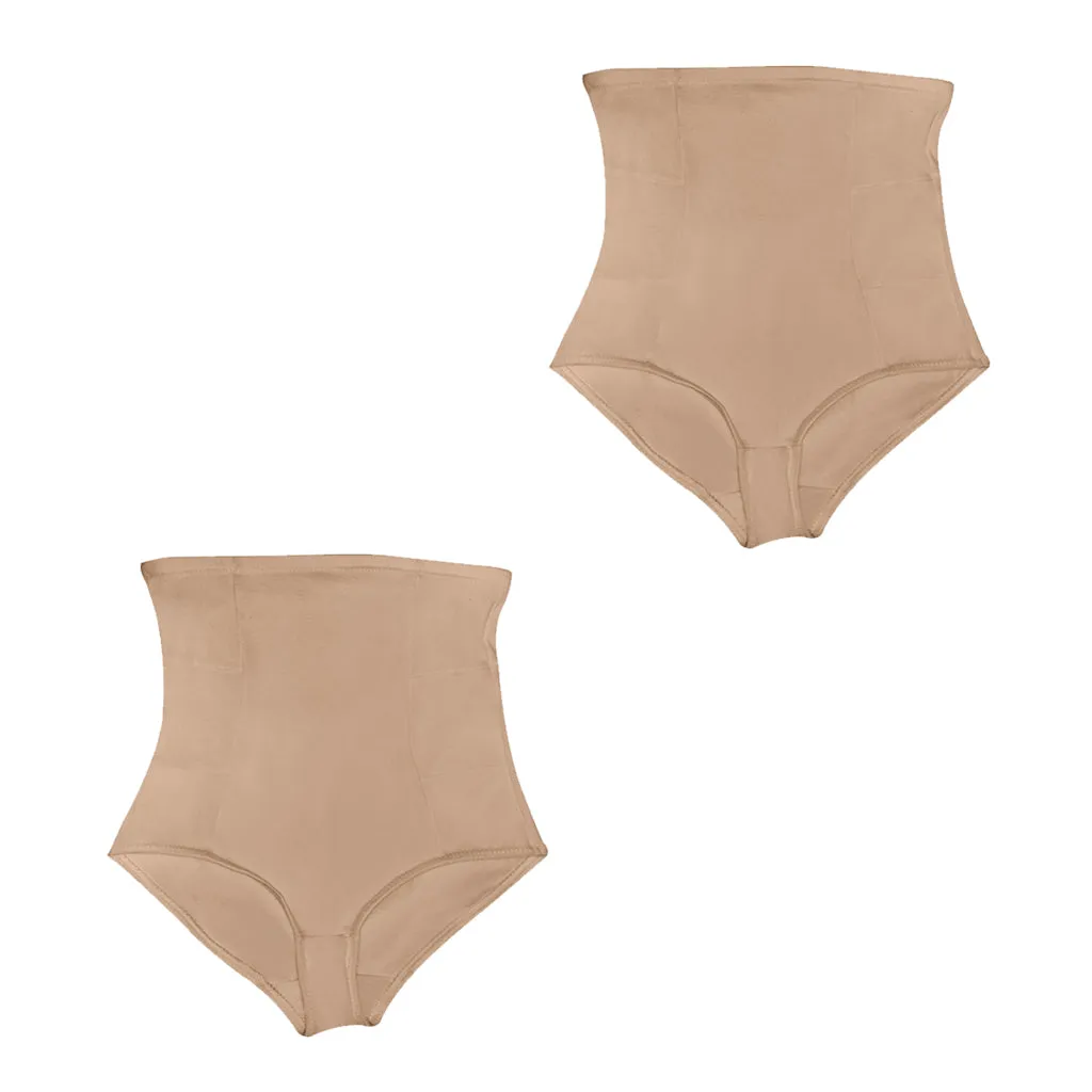 2-Pack High Waisted Tummy Control Panties Fajas Colombianas Sonryse SP607NC