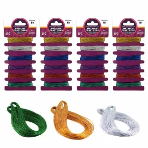 4 Packs Metallic Craft Cord Jewelry Making Thread Gift Wrapping String 80 Yards