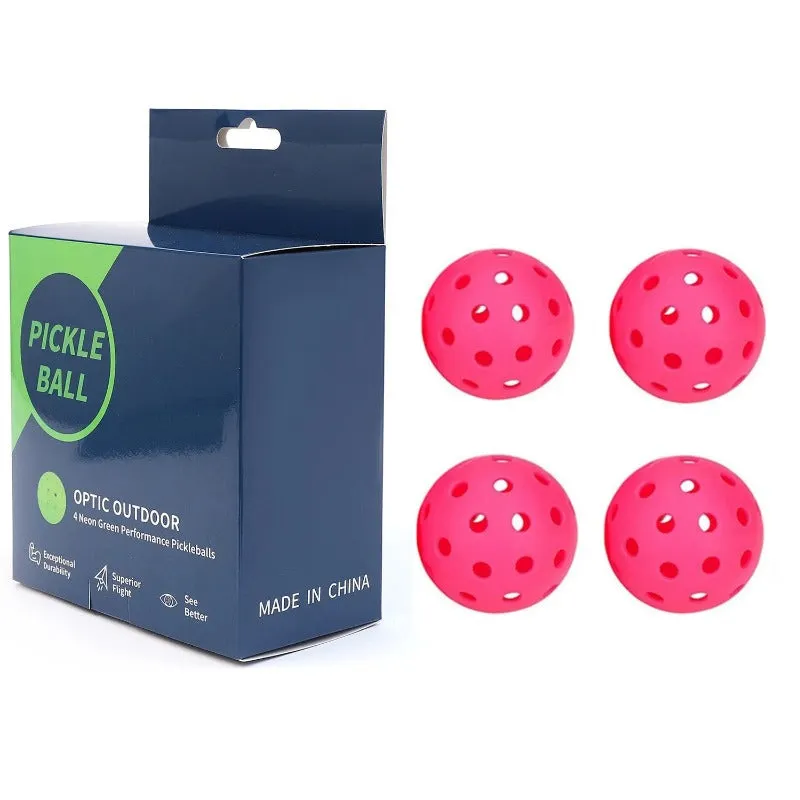 4pcs/set Pickleball Ball 74MM Durable 40 Holes Outdoor Pickleballs