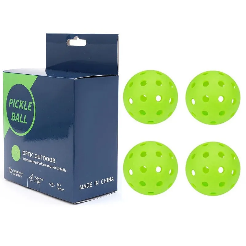 4pcs/set Pickleball Ball 74MM Durable 40 Holes Outdoor Pickleballs