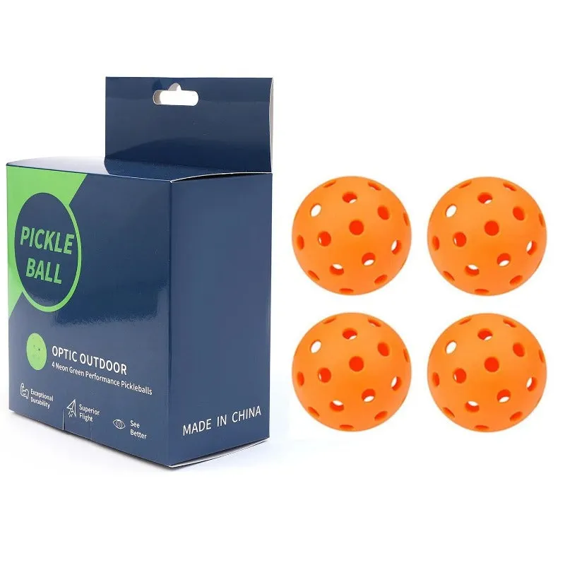 4pcs/set Pickleball Ball 74MM Durable 40 Holes Outdoor Pickleballs