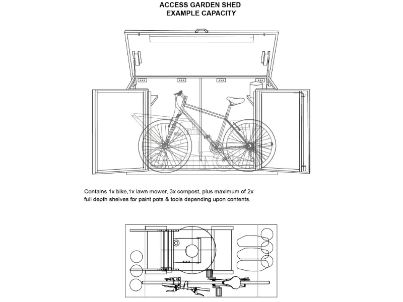 7ft x 4ft Metal Shed (The Access)