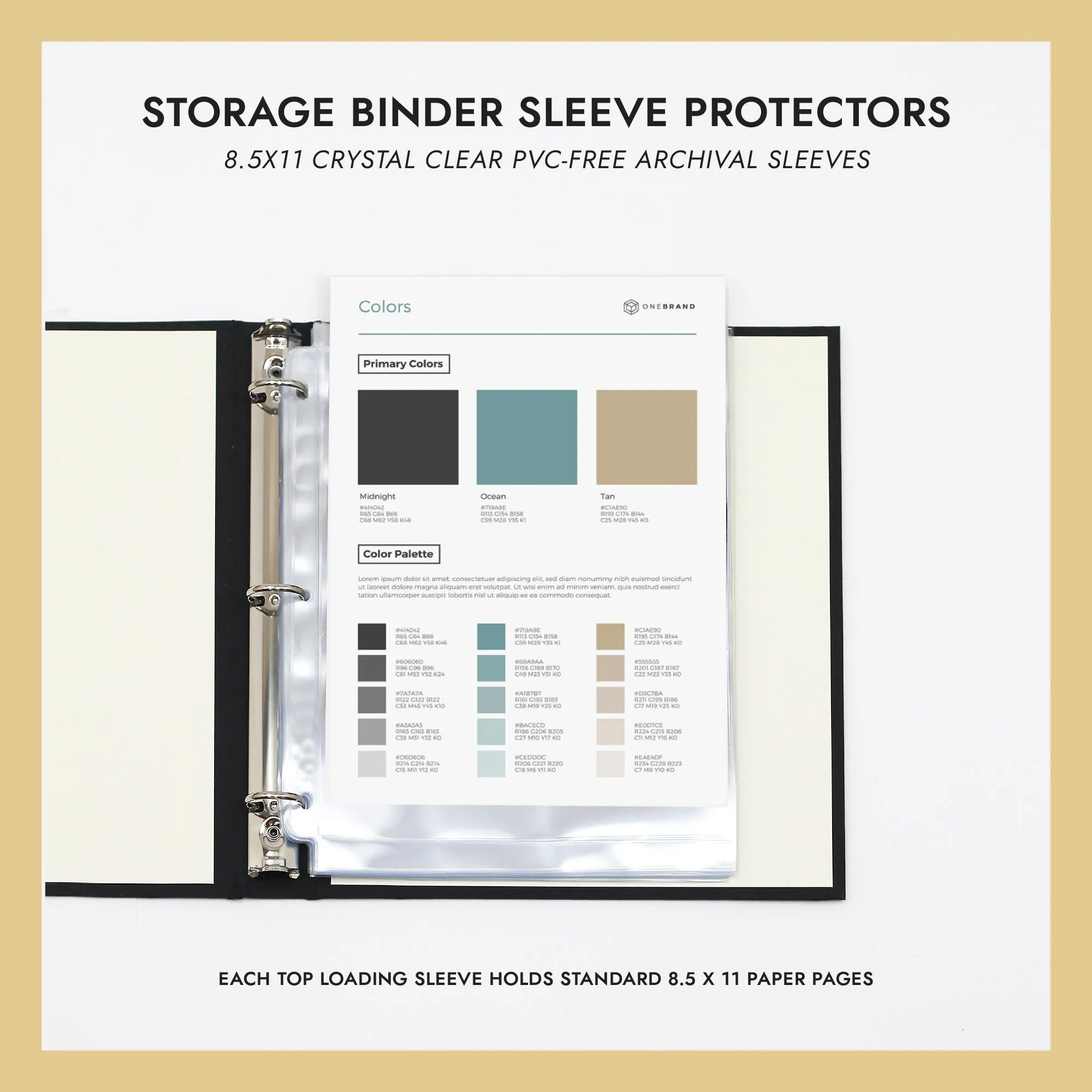 8.5x11 Storage Binder Sheet Protectors (for 8.5 x 11 Documents) Set Of 10