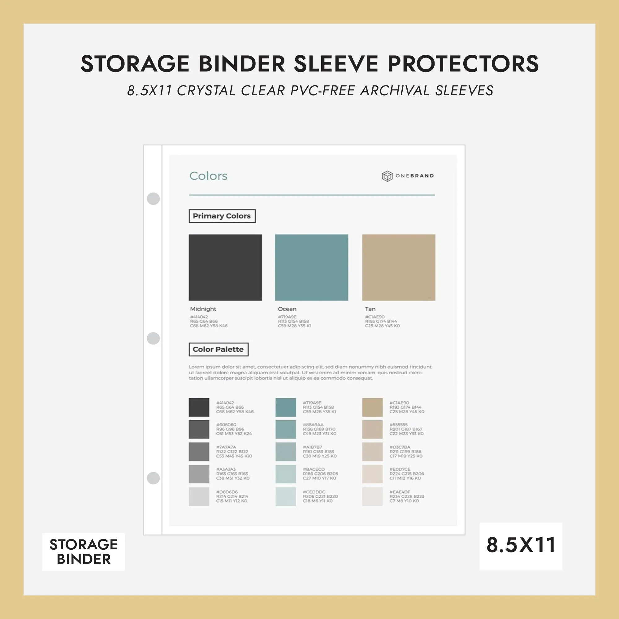 8.5x11 Storage Binder Sheet Protectors (for 8.5 x 11 Documents) Set Of 10
