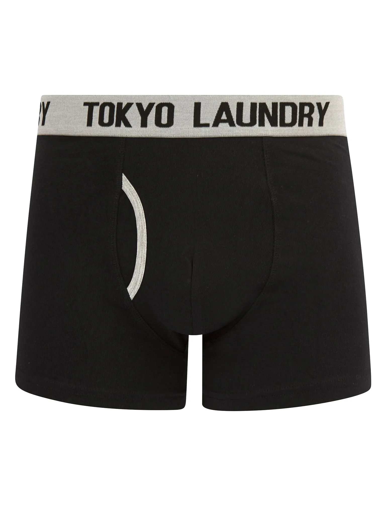 Abbots 3 (2 Pack) Boxer Shorts Set in Light Grey Marl / Grapeade - Tokyo Laundry