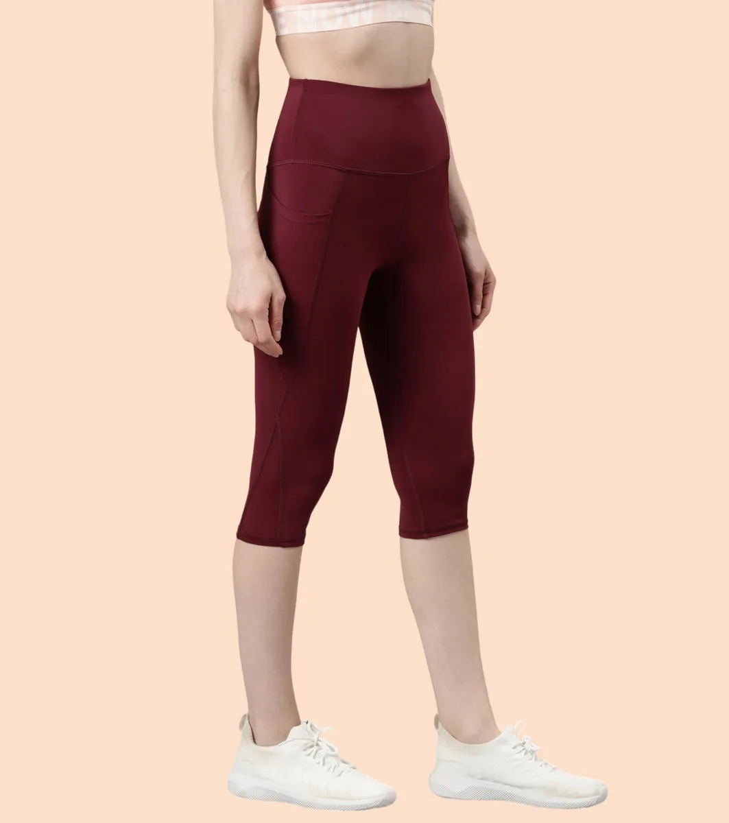 Active Capri Legging| Dry Fit Active Capri Legging With Reflective Graphic