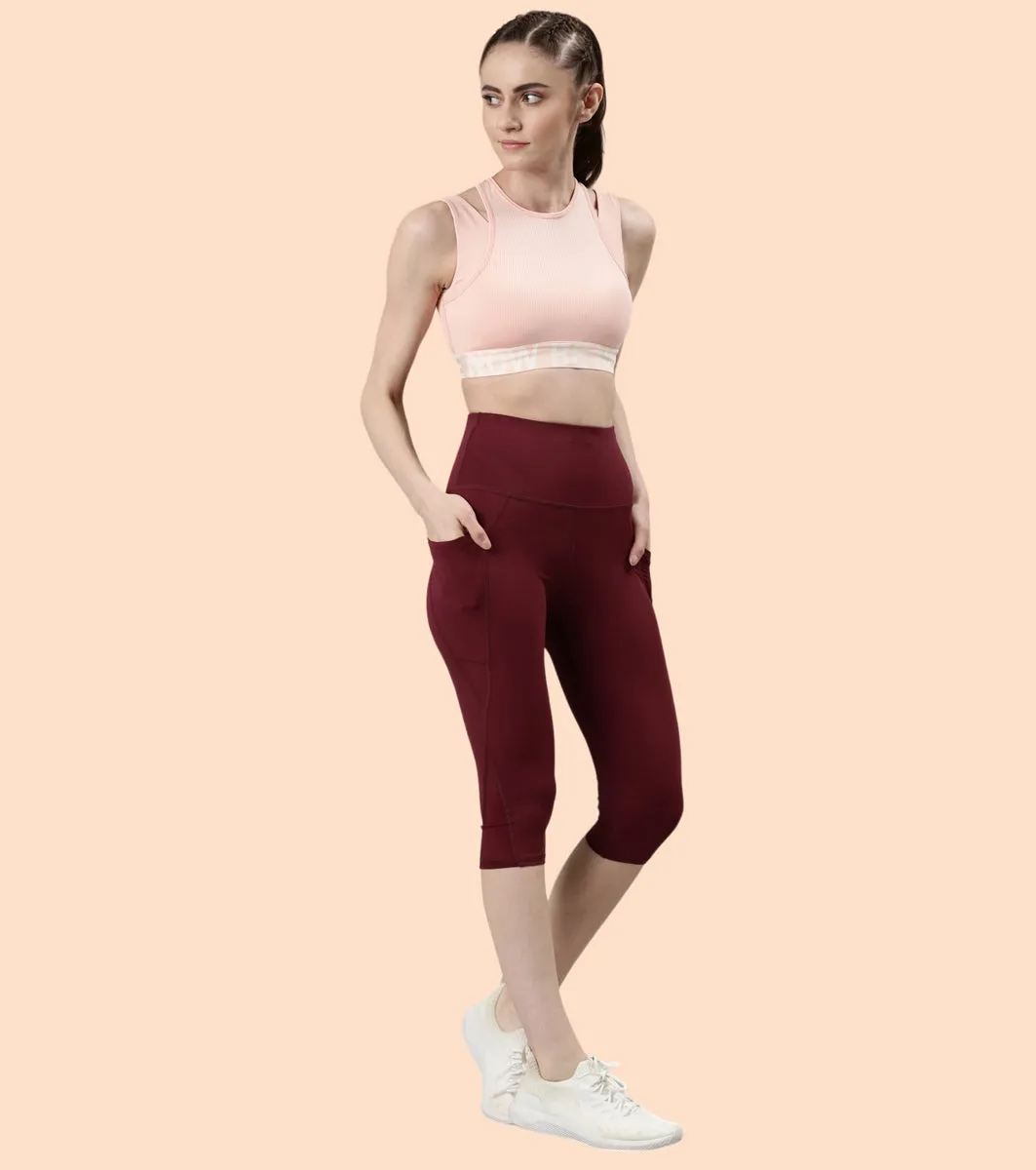 Active Capri Legging| Dry Fit Active Capri Legging With Reflective Graphic