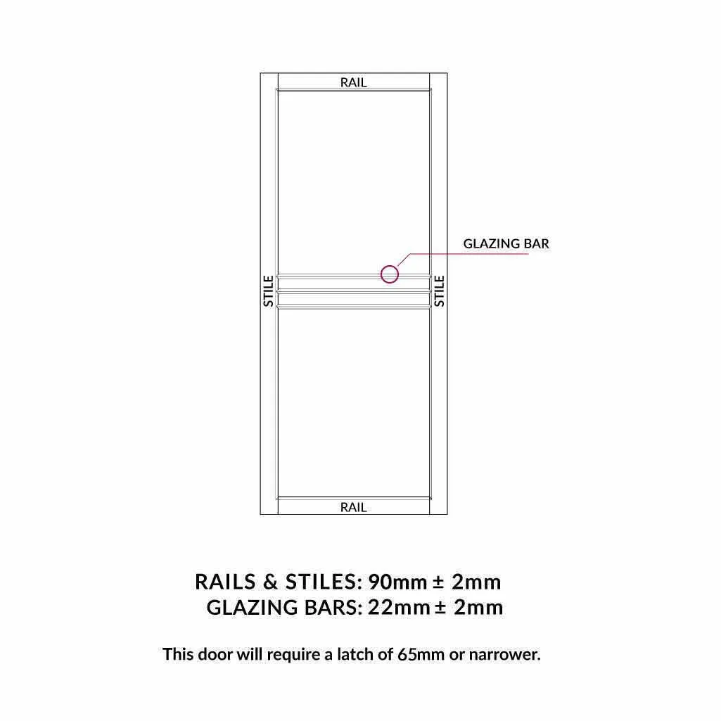 Adina Panel Solid Wood Internal Door UK Made  DD0107P - Cloud White Premium Primed - Urban Lite® Bespoke Sizes