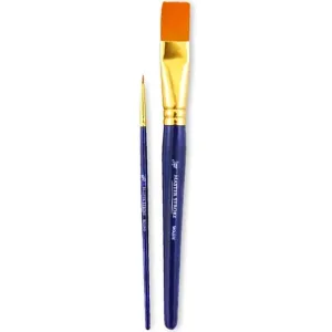 Artist Brush Set, Master Stroke Set, Golden Nylon, 2Piece