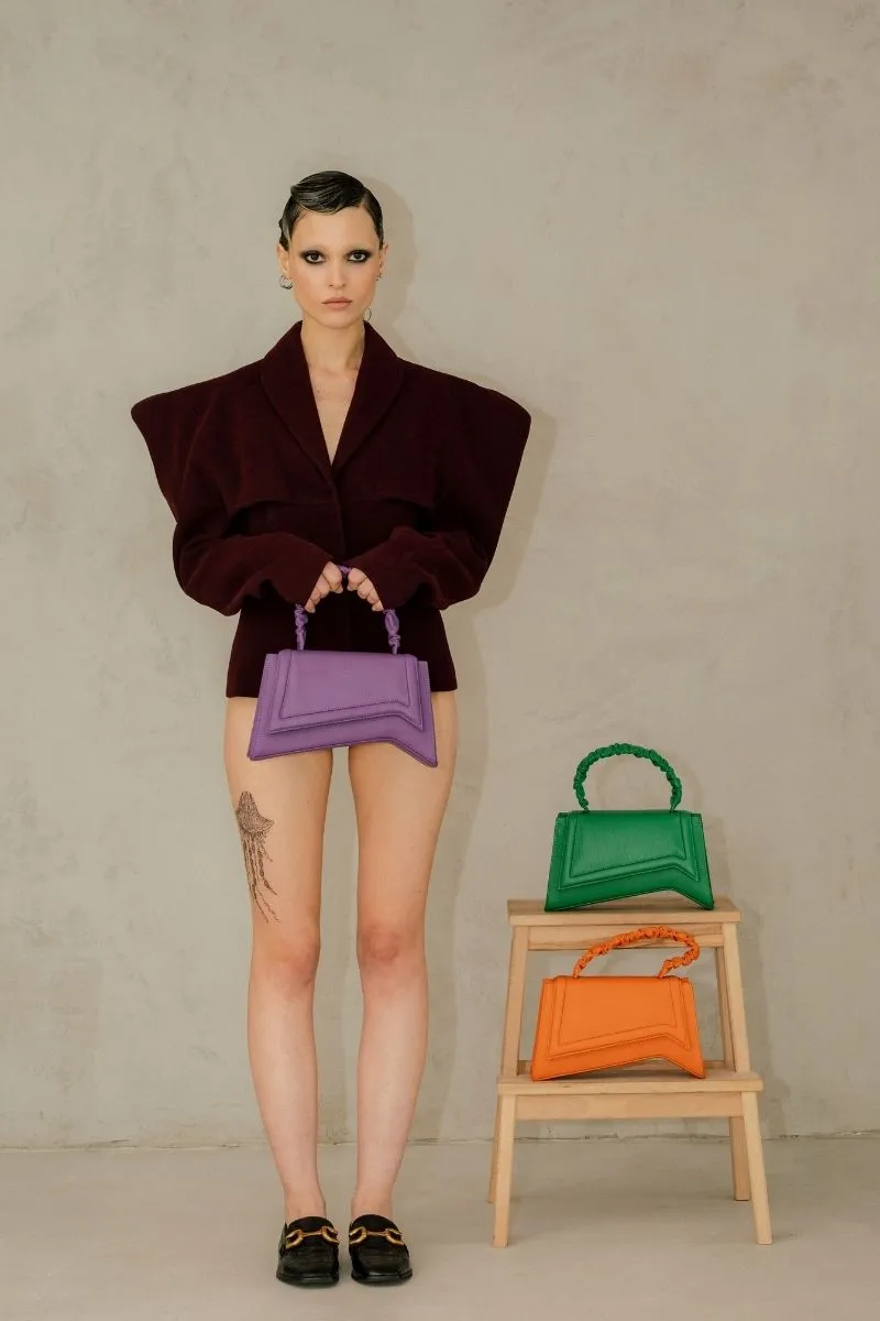 ASYA PURPLE TOP HANDLE BAG