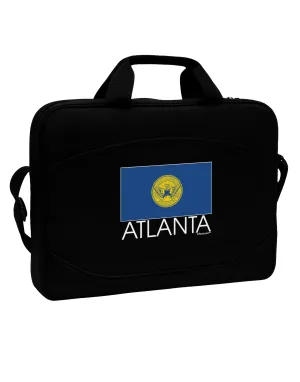 Atlanta Georgia Flag Text 15&#x22; Dark Laptop / Tablet Case Bag by TooLoud