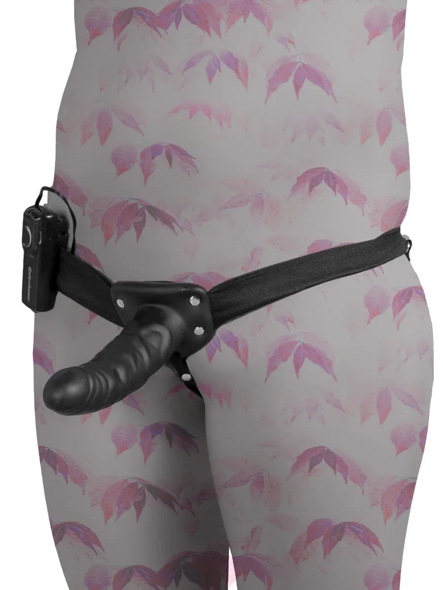 Big Vibrating Hollow Strap-On - One Size