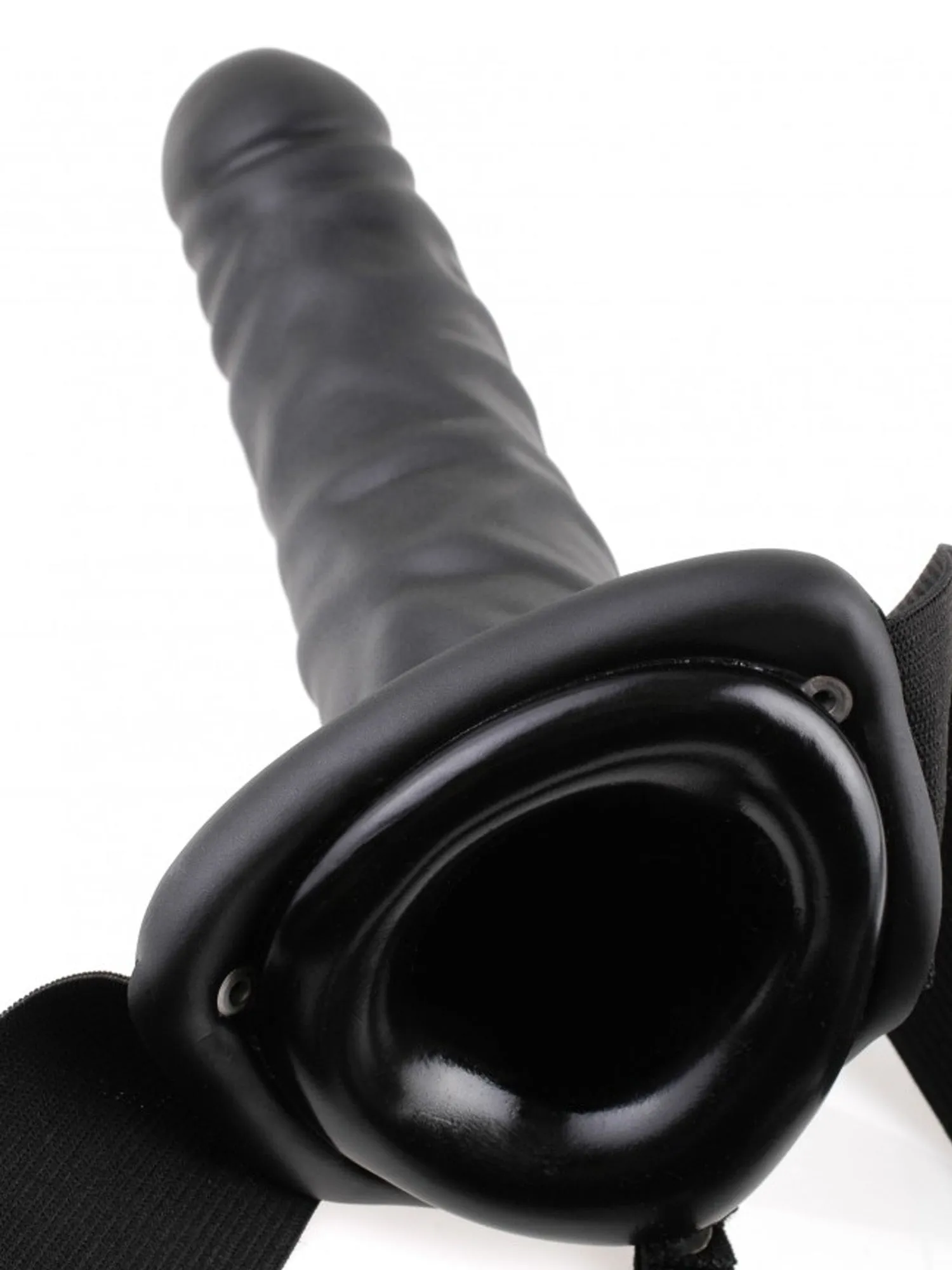 Big Vibrating Hollow Strap-On - One Size