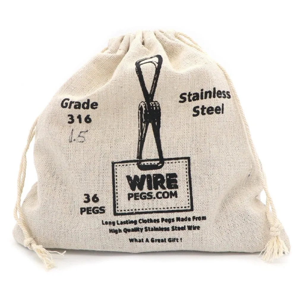 Biome Stainless Steel Easy Squeeze Wire Pegs Grade 316 - 24 Peg Pack