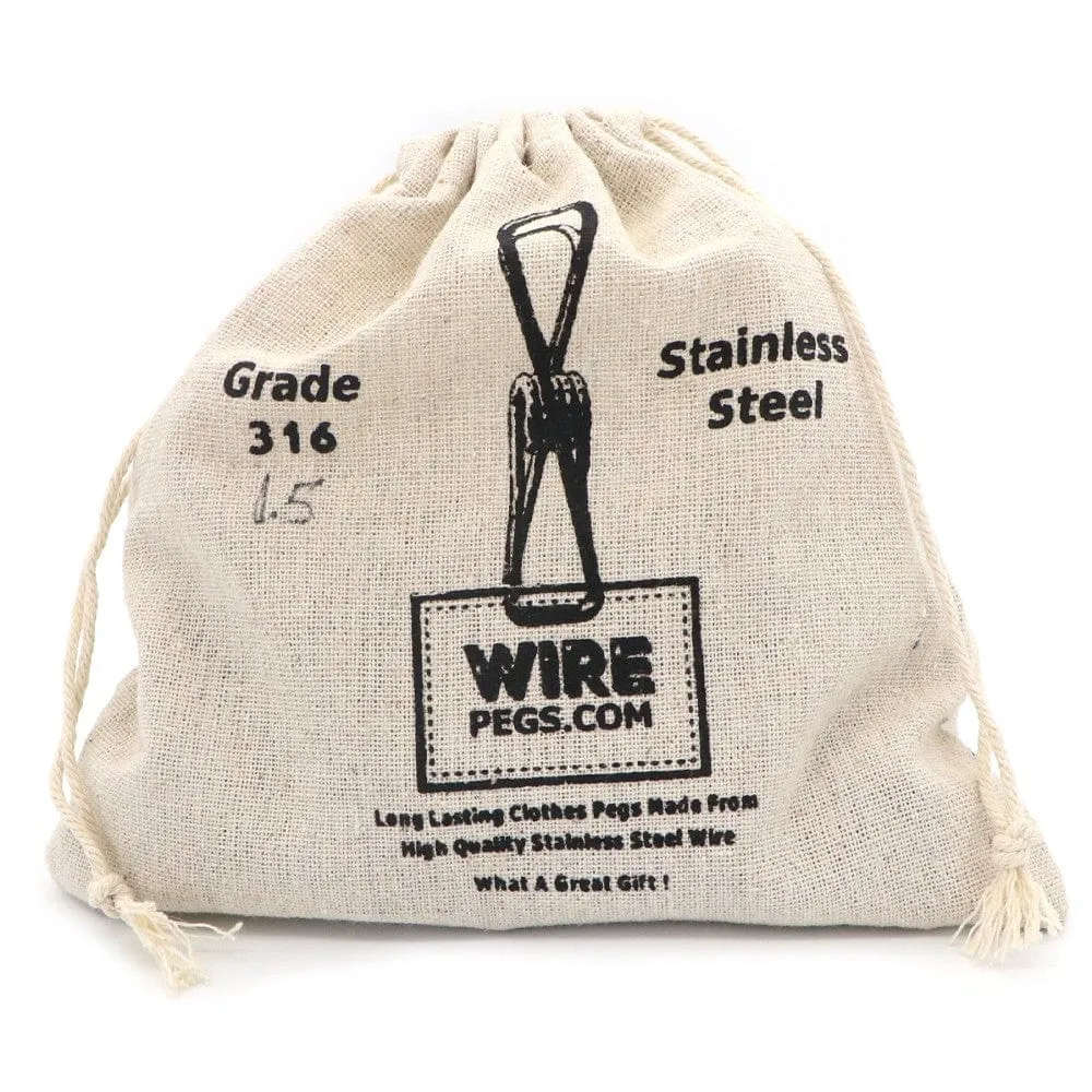 Biome Stainless Steel Easy Squeeze Wire Pegs Grade 316 - 24 Peg Pack