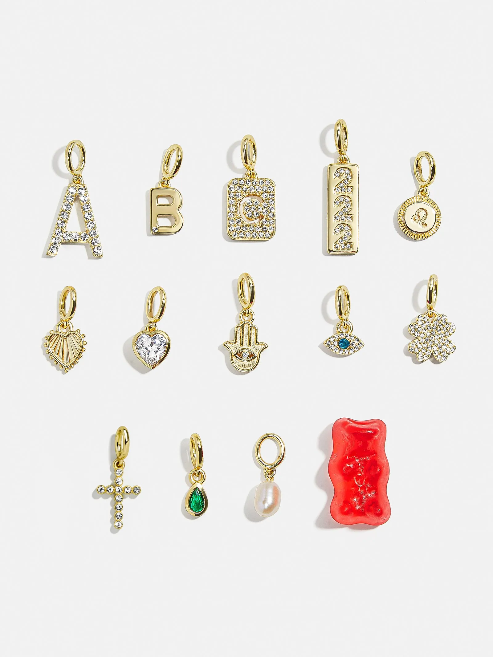 Block Pavé Initial Cluster Charm - T