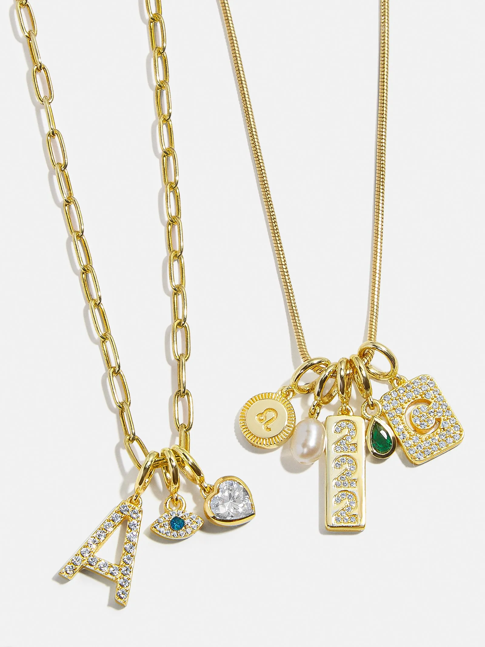 Block Pavé Initial Cluster Charm - T