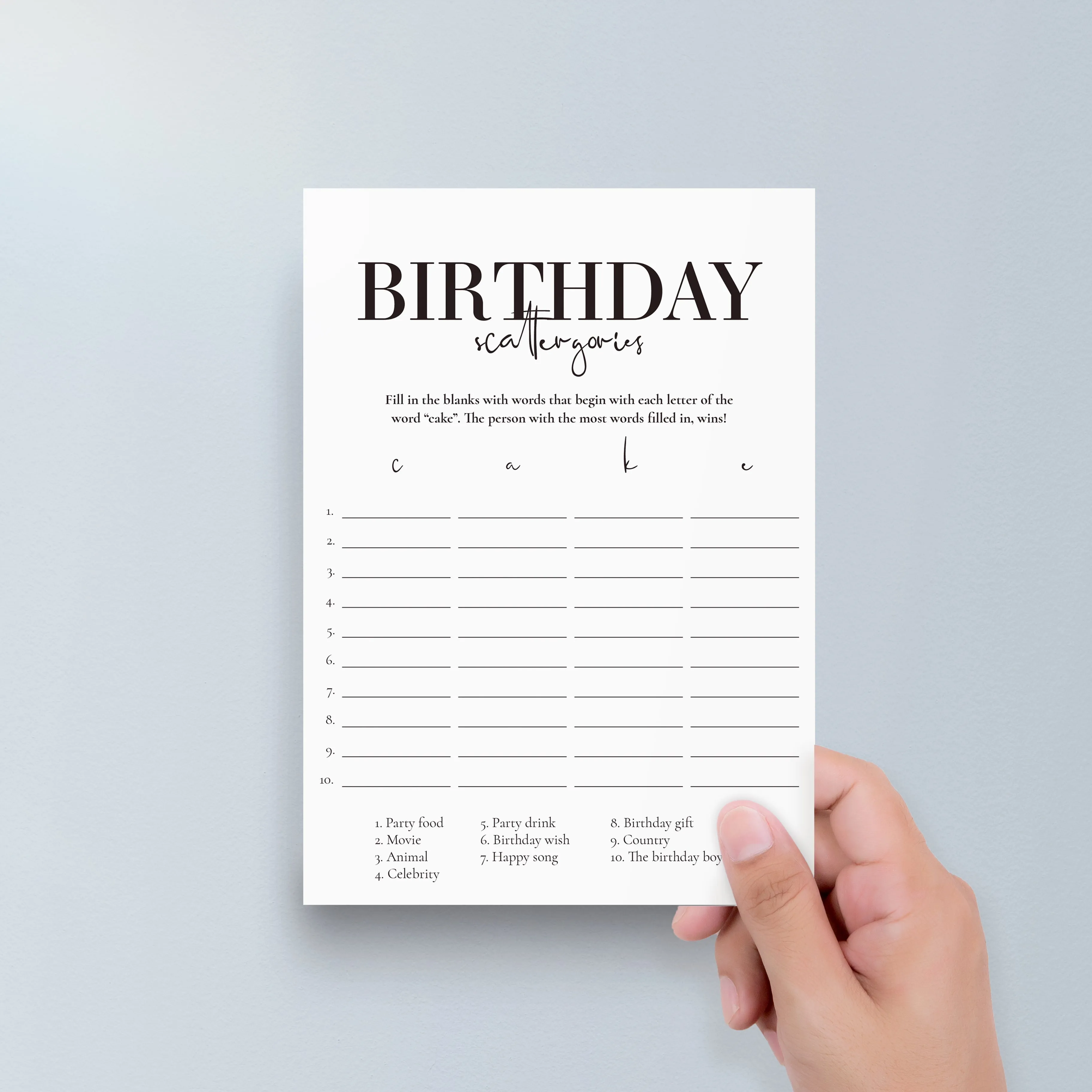 Born in 1993 31st Birthday Party Games Bundle For Men