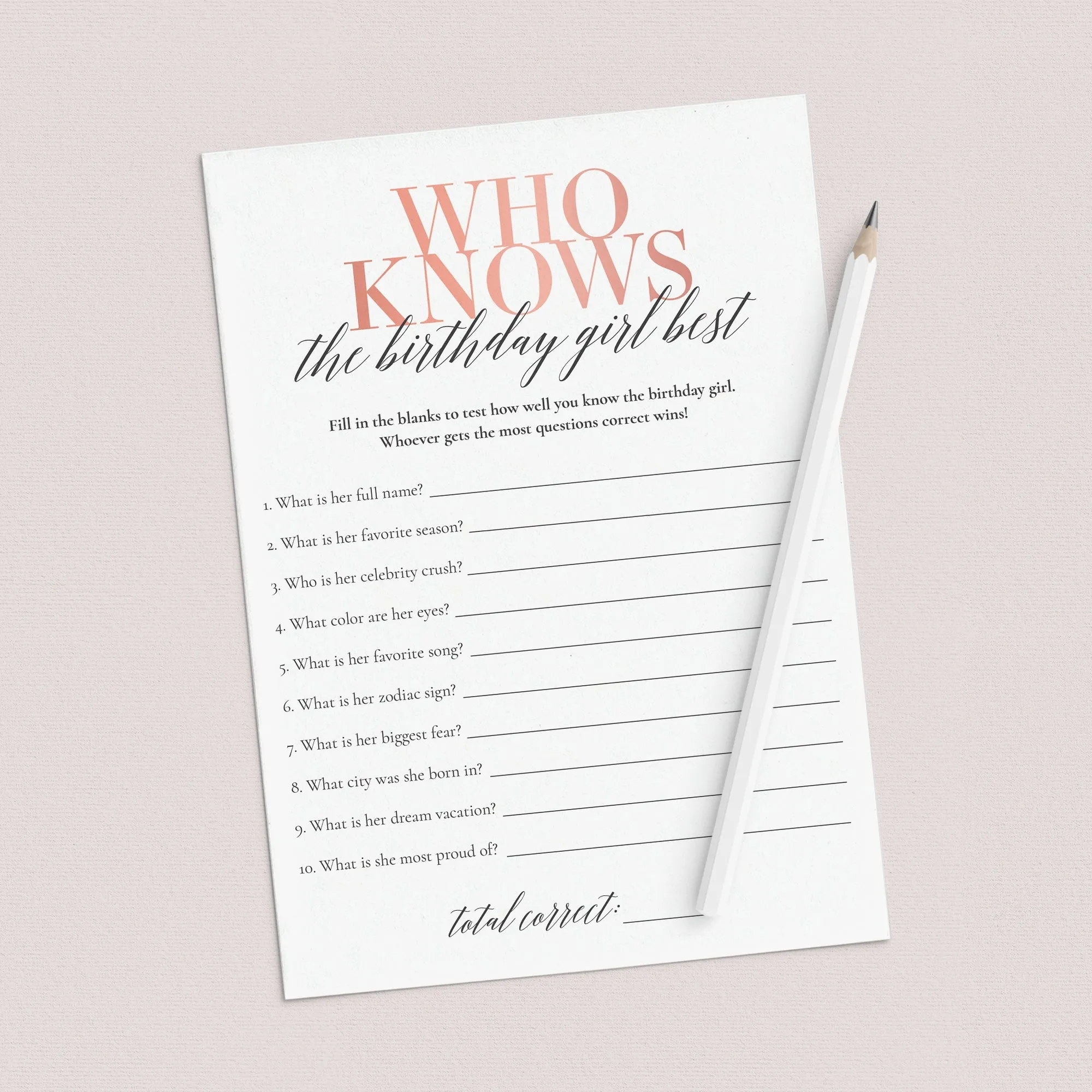 Born In 1998 26th Birthday Party Games Bundle For Women