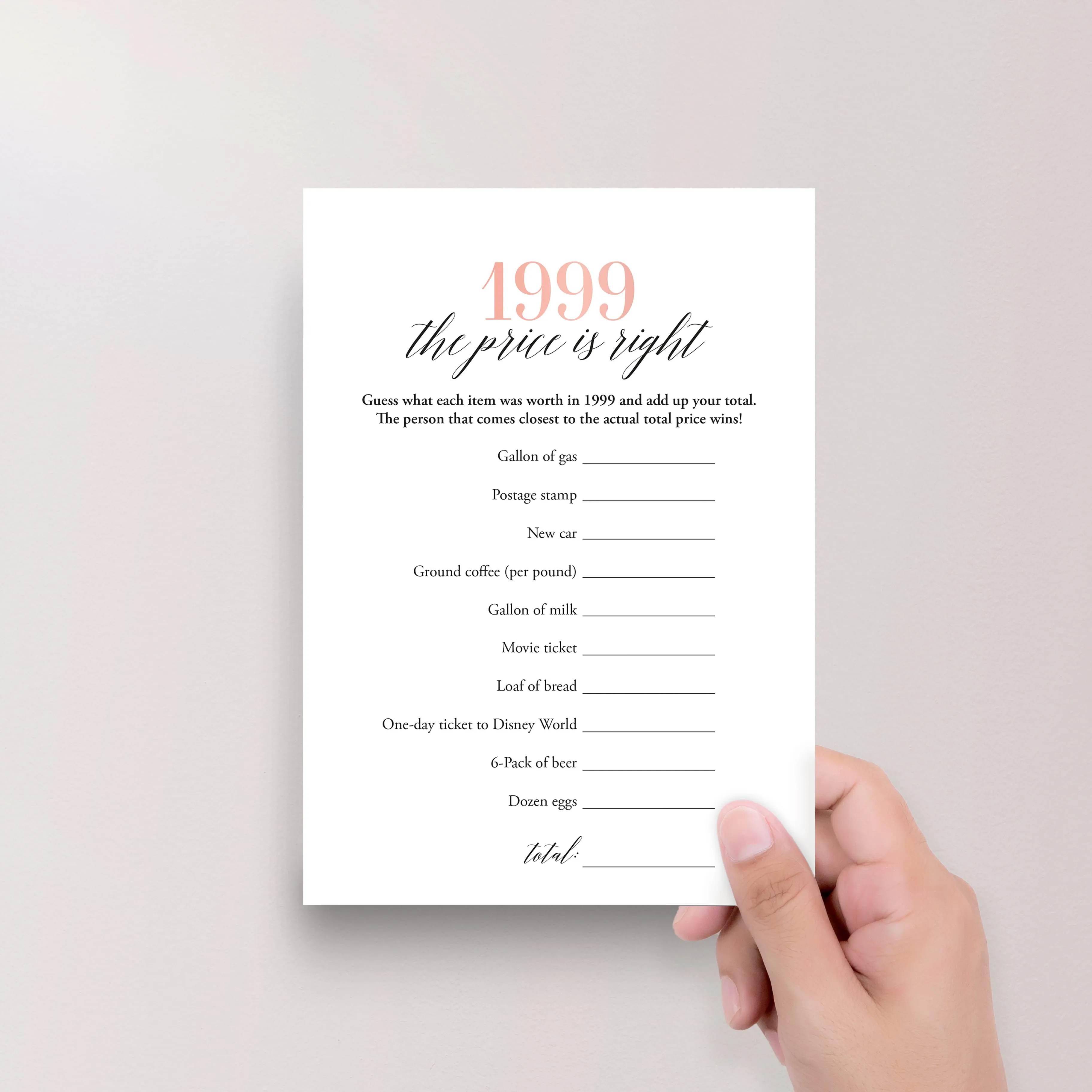 Born In 1999 25th Birthday Party Games Bundle For Women