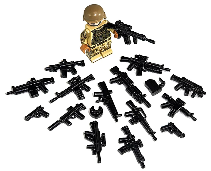 BrickArms Modern Combat Assault Weapons Pack V3 Weapons Military Pack for Minifigures