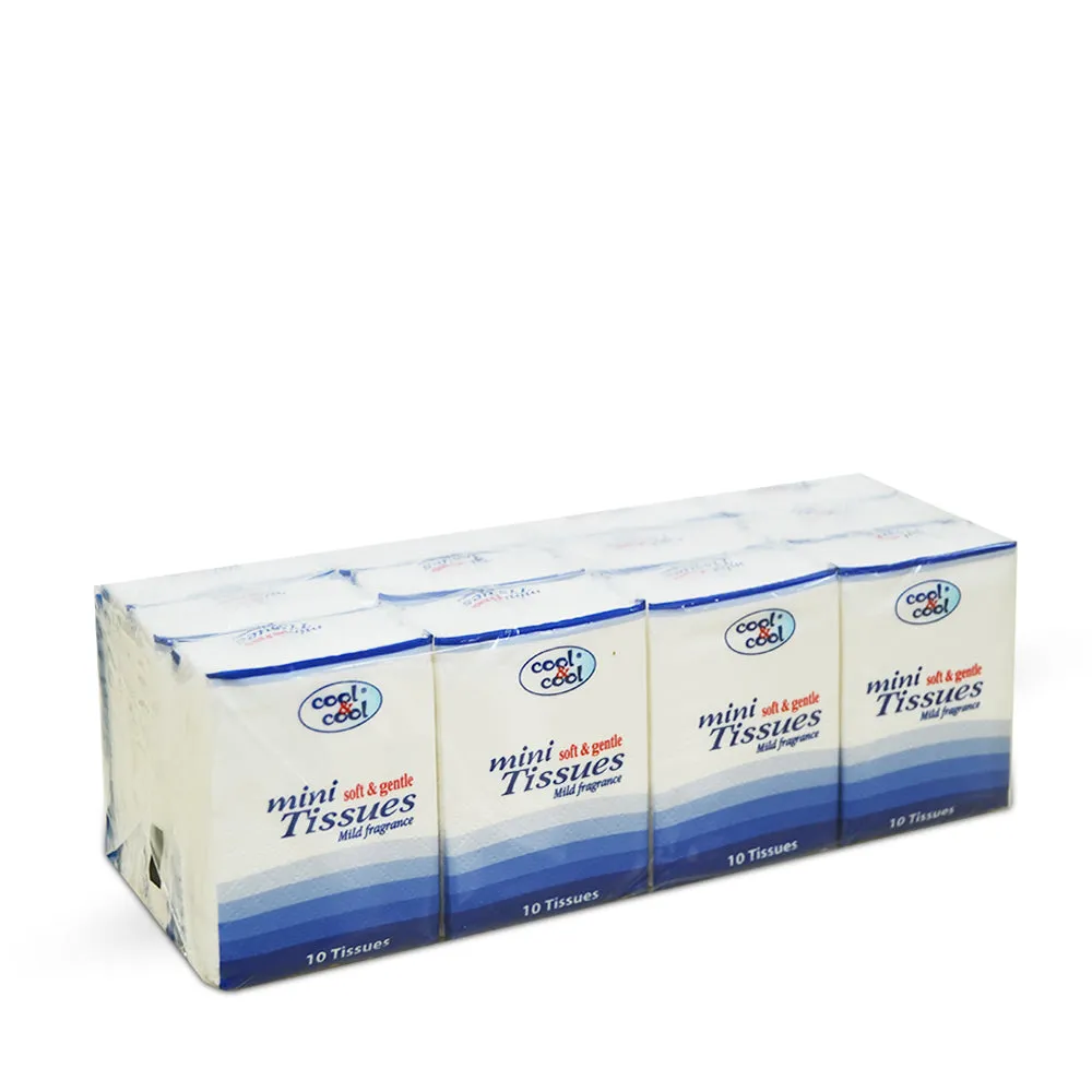 C&C Compact Mini Tissue 12s (10 Packs)