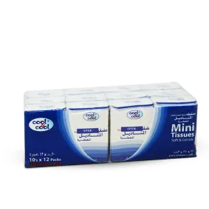 C&C Compact Mini Tissue 12s (10 Packs)