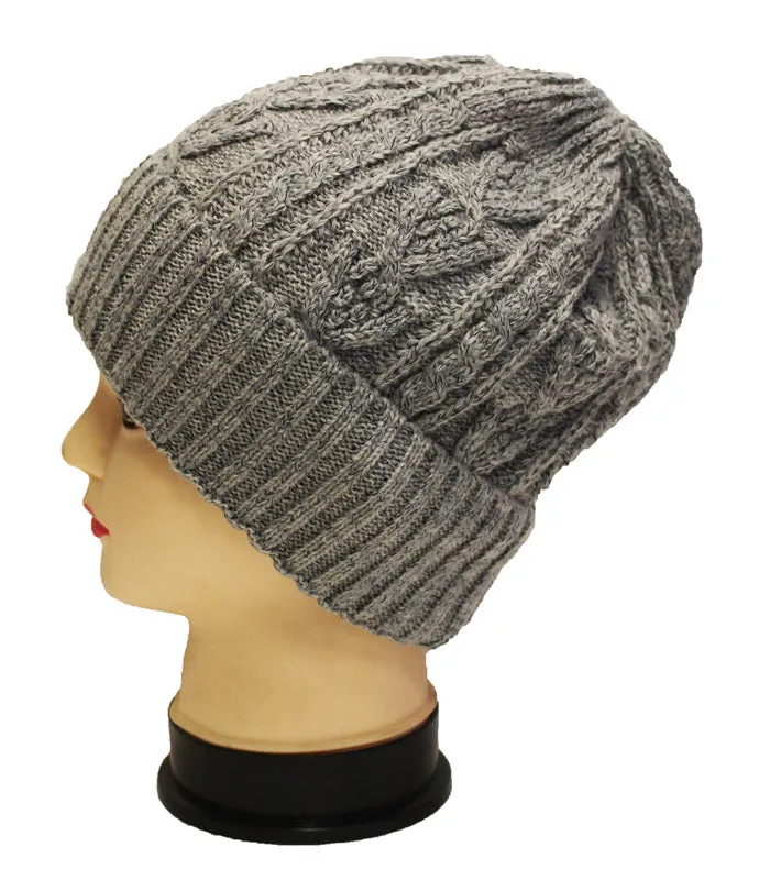 Classic Cable Knit Beanie-HT1804