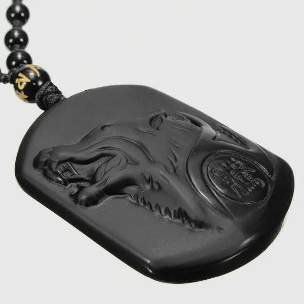 Classy Men Wolf Charm Pendant Necklace
