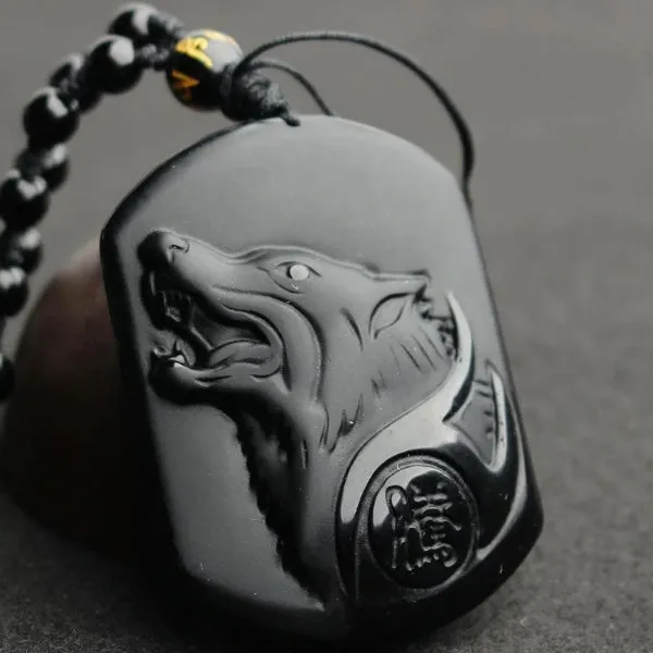 Classy Men Wolf Charm Pendant Necklace
