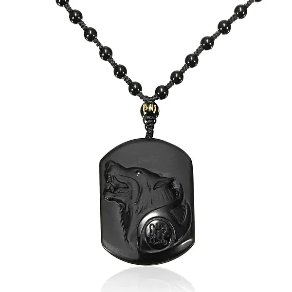 Classy Men Wolf Charm Pendant Necklace