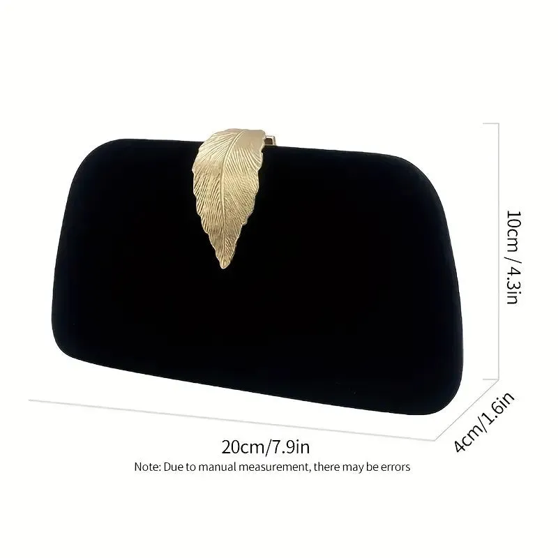 Clutch Leaf Detail Velvet