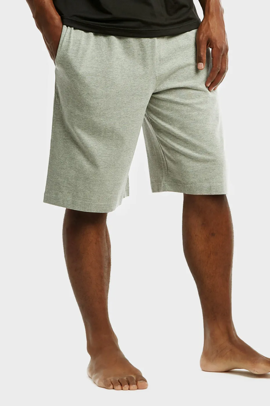 COTTONBELL MEN'S KNITTED PAJAMA SHORTS (MPS200C_H.GRY)