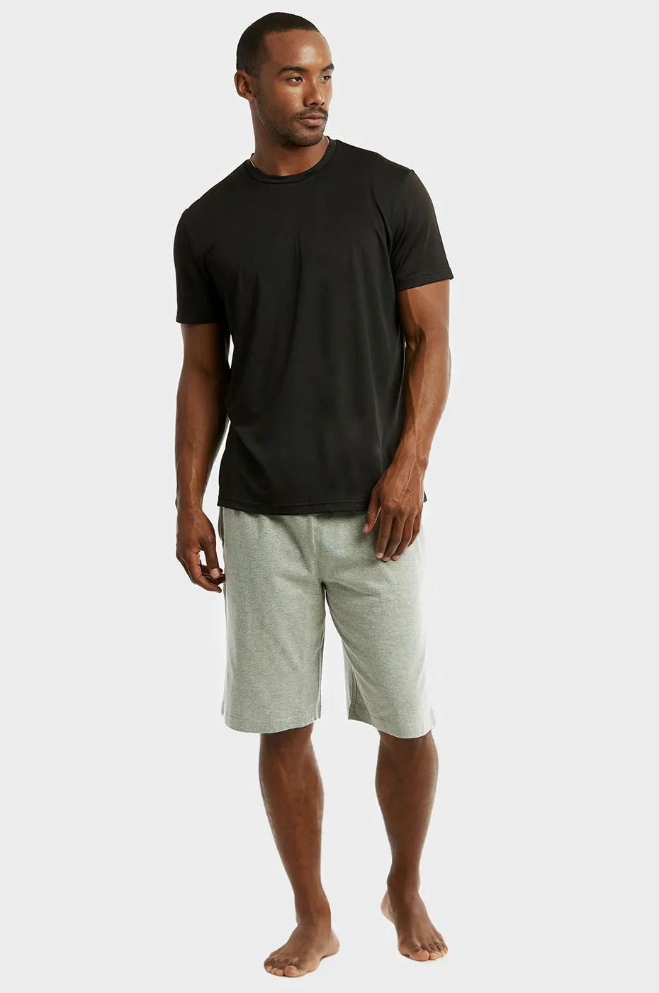 COTTONBELL MEN'S KNITTED PAJAMA SHORTS (MPS200C_H.GRY)