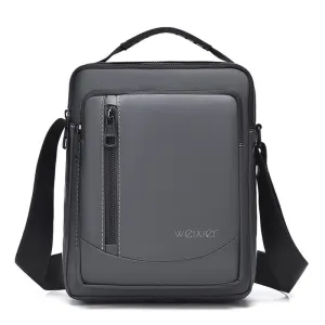 Durable Large Capacity Men Grey Shoulder Messenger Bag