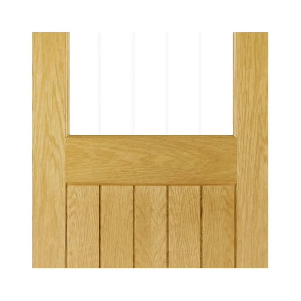 Ely 1 L Glazed Internal Door Pair - Unfinished
