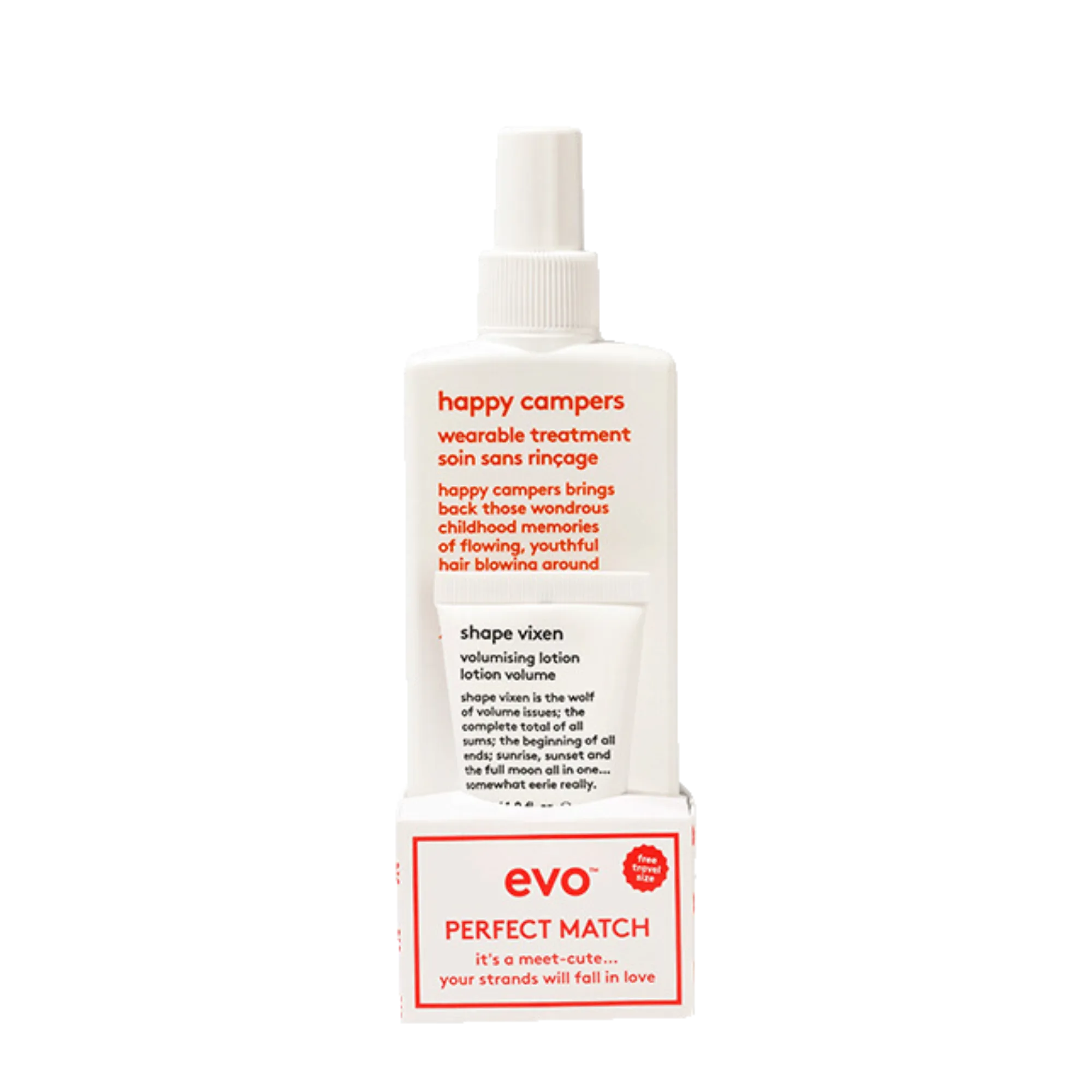 Evo Perfect Match - Happy Campers 200ml   Shape Vixen 30ml Gift Pack