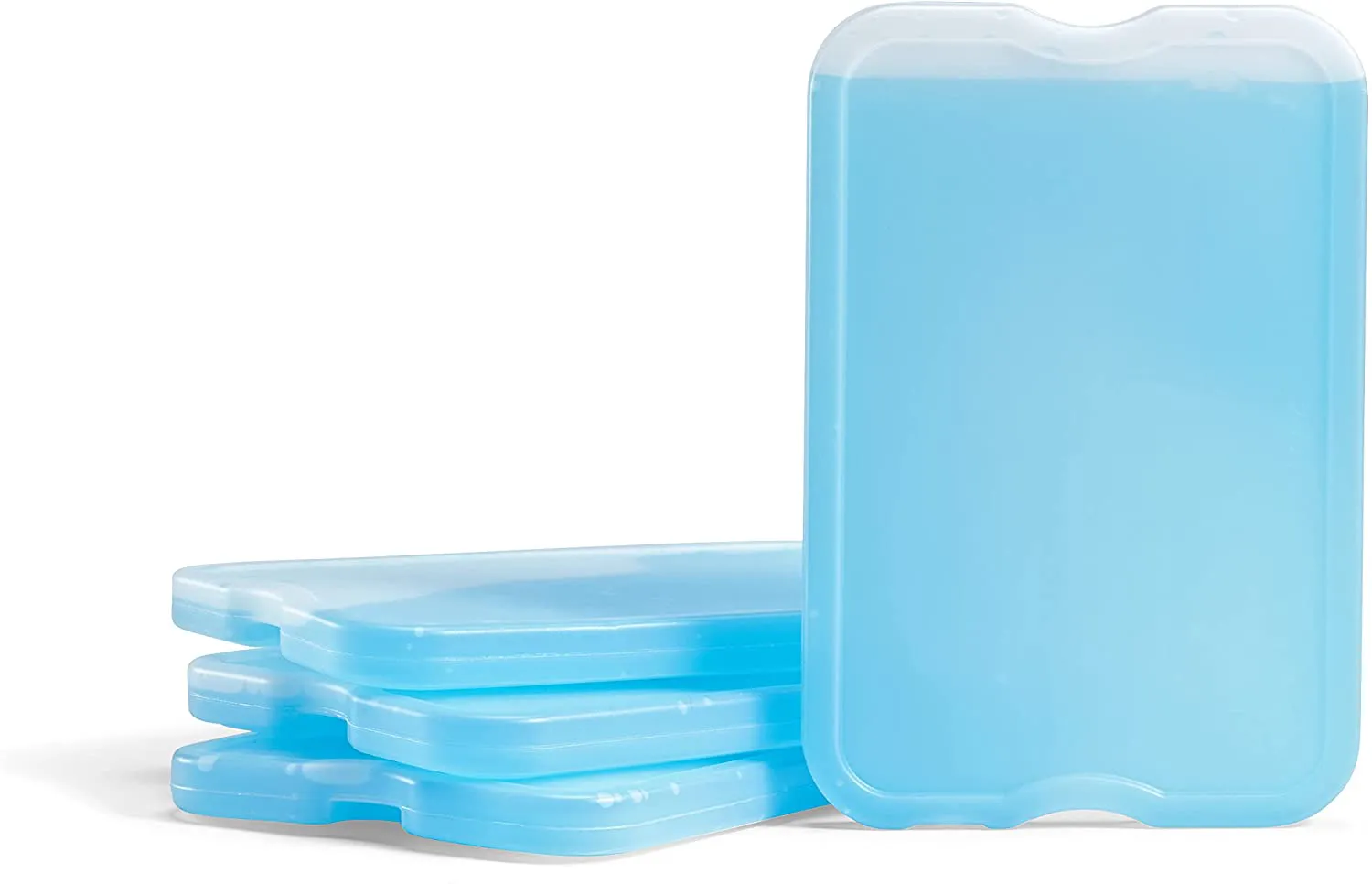Fit & Fresh XL Cool Coolers Freezer Slim Ice Pack for Lunch Box, Set of 4, Large, Blue