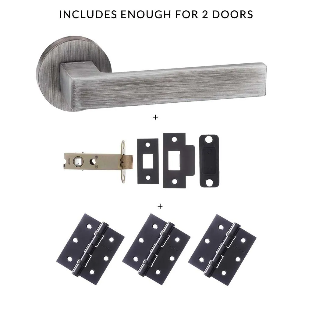 Forme Asti Designer Lever on Minimal Round Rose Urban Graphite Combo Handle Pack