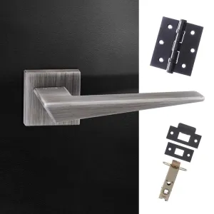 Forme Naxos Designer Lever on Minimal Square Rose Urban Graphite Combo Handle Pack