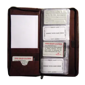 Genuine Leather Business Card Organizer Home Office 160 Holder Organizer Bdy New