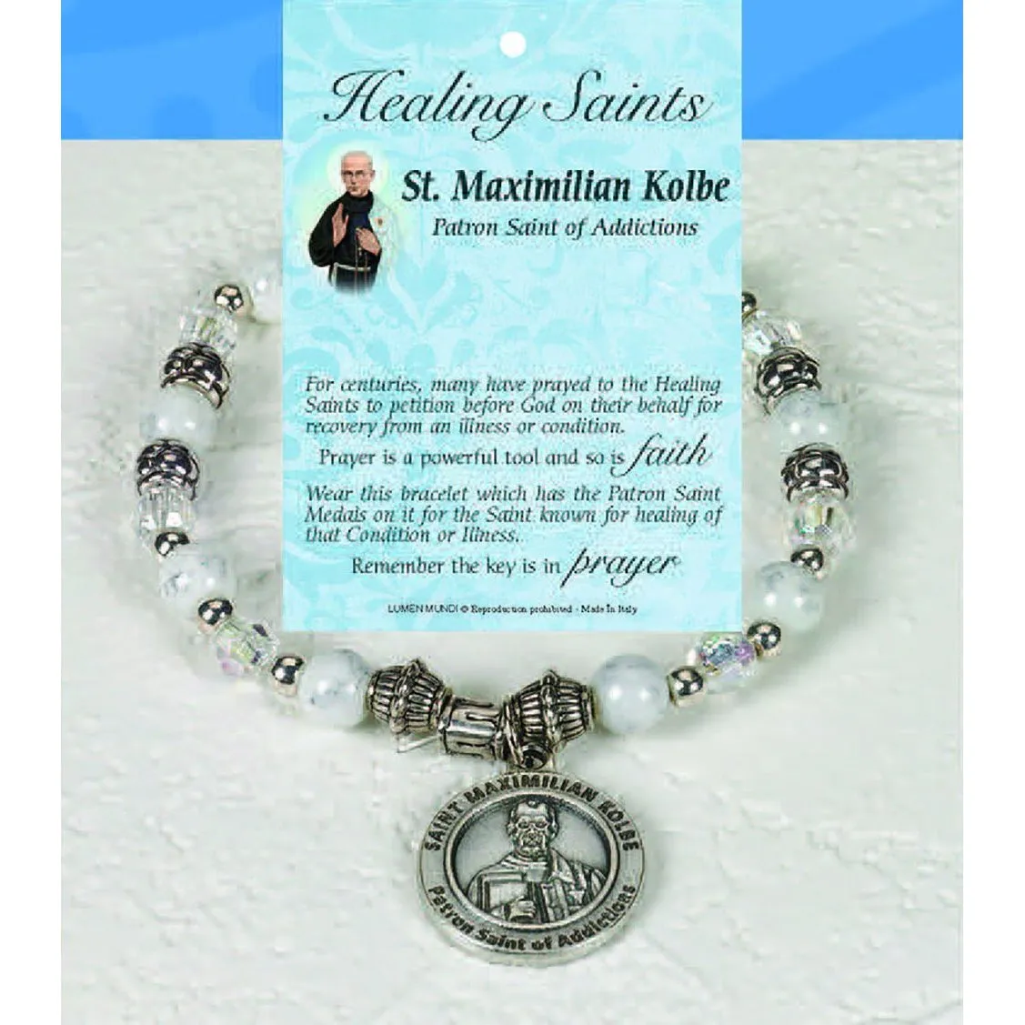 Healing Saint Italian Charm Bracelet - St Max Kolbe - Pack of 4