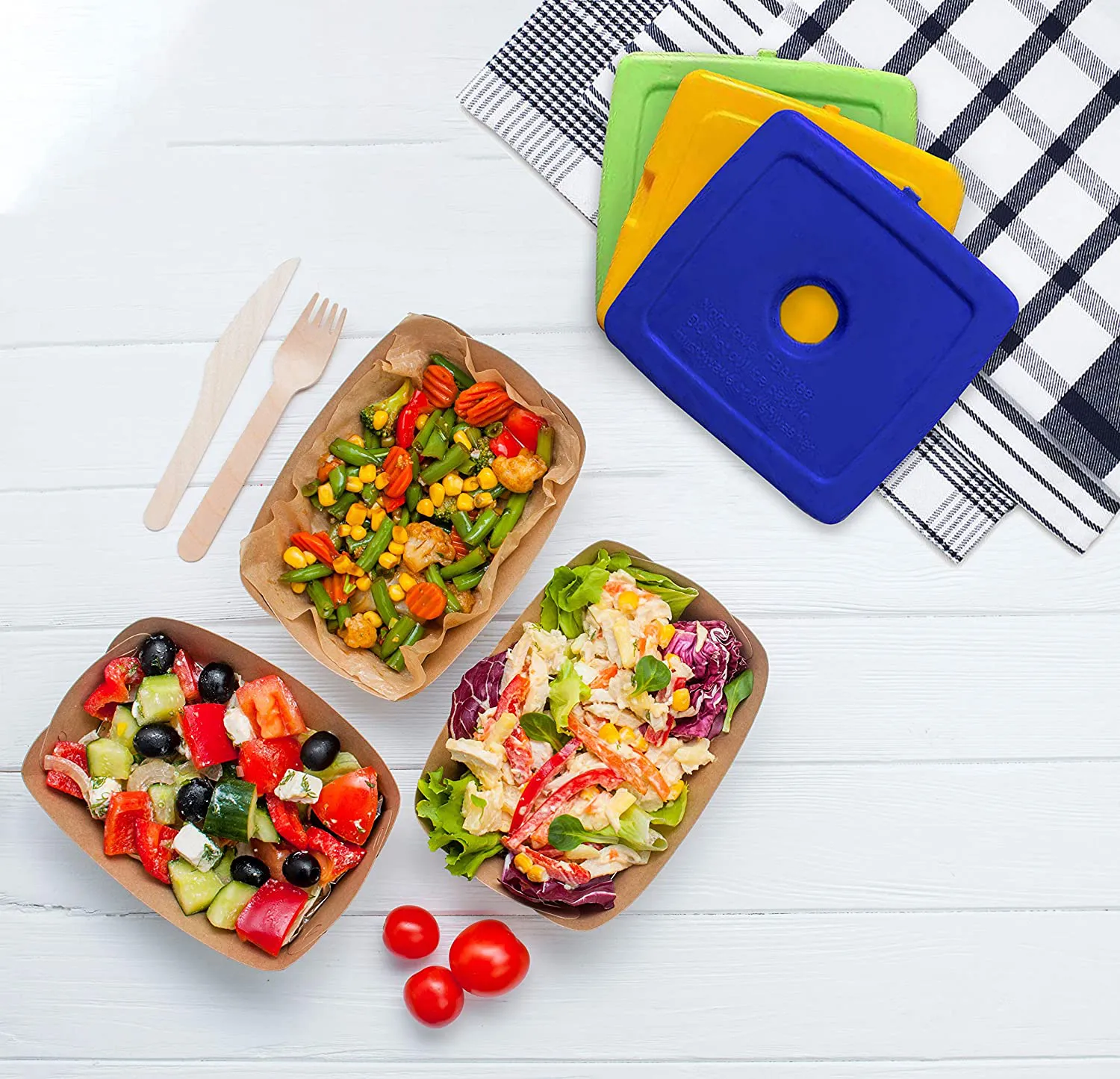 Healthy Packers Cool Pack, Slim Ice Pack for Lunch Box - Quick Freeze and Long-Lasting - Freezer Cold Packs for Cooler Bag and Lunch Boxes - Original Long-Lasting Formula (10 pack)