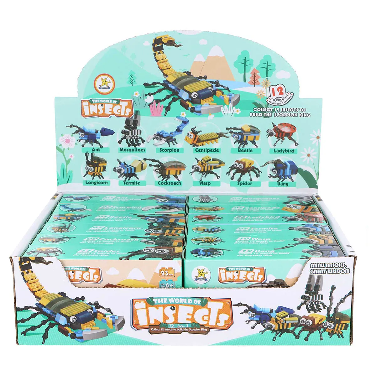 Henbrandt The World of Insects 12-in-1 Blocks (styles vary)