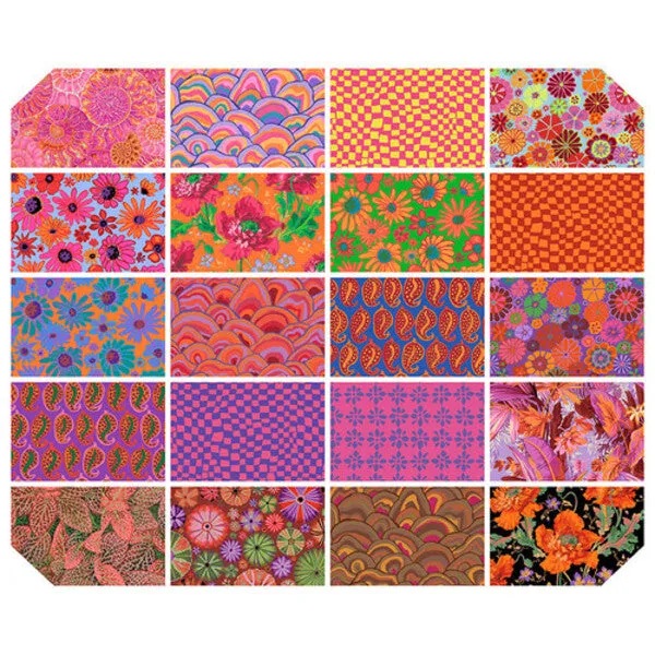 Kaffe Fassett Hot 10" Charm Pack 42pcs - August 2024
