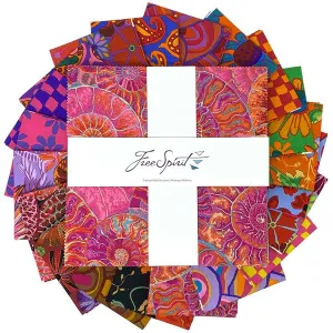 Kaffe Fassett Hot 10" Charm Pack 42pcs - August 2024