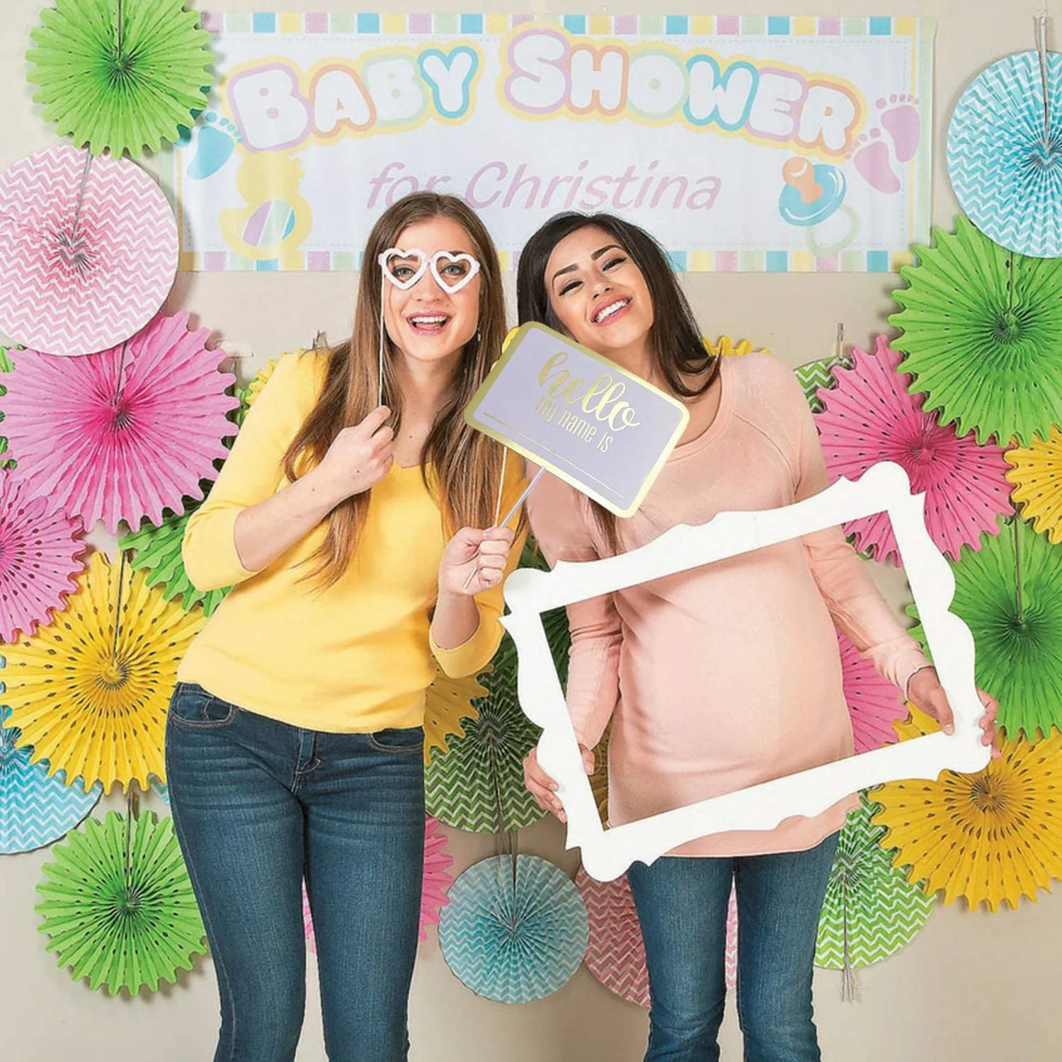 Kicko Gold Baby Shower Photo Props on Sticks - 20 Pack - for Kids, Party Favors, Stocking