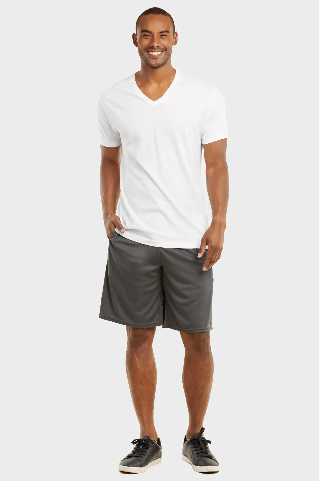 KNOCKER MEN'S ATHLETIC SHORTS (KMS4000_D.GREY)